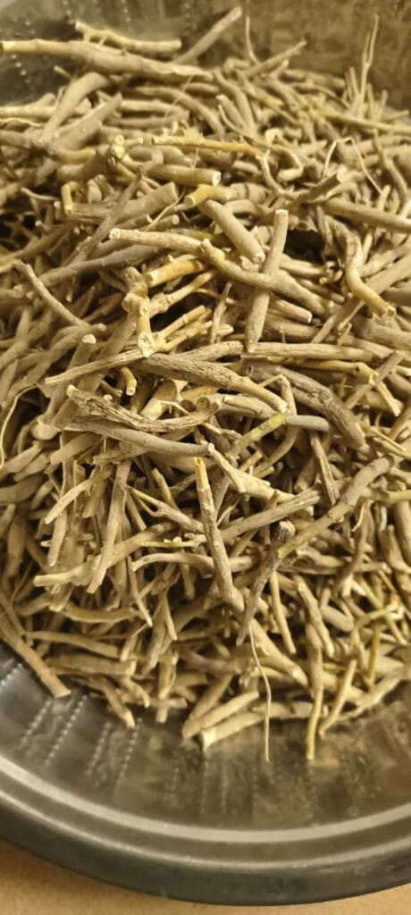 Ashwagandha Root dried herbal raw material